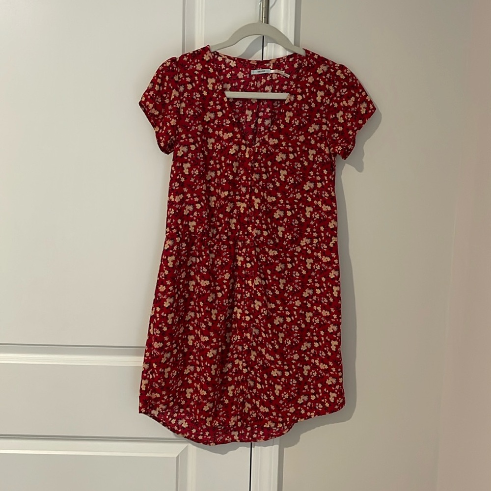 Kimchi Blue Red Floral Mini Dress